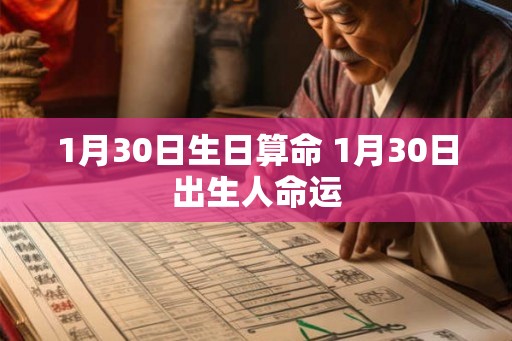 1月30日生日算命 1月30日出生人命运 1月30日生日算命 1月30日出生人命运