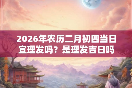 2026年农历二月初四当日宜理发吗？是理发吉日吗