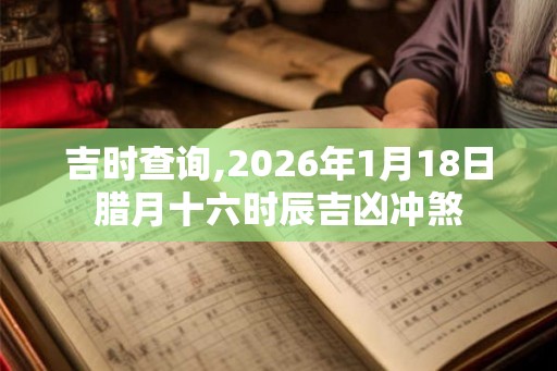 吉时查询,2026年1月18日腊月十六时辰吉凶冲煞