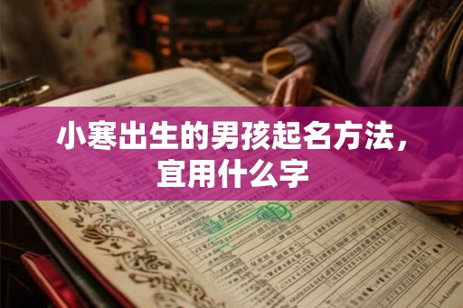 小寒出生的男孩起名方法，宜用什么字