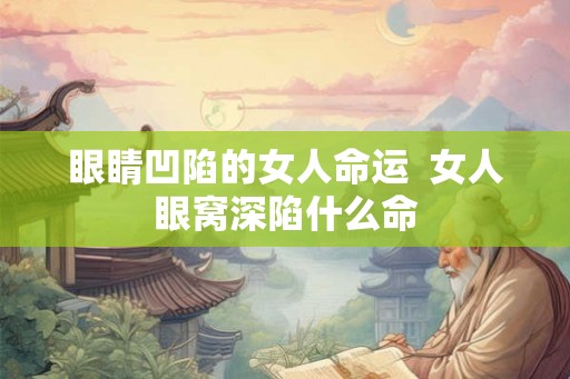 眼睛凹陷的女人命运  女人眼窝深陷什么命