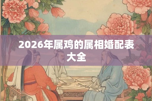 2026年属鸡的属相婚配表大全