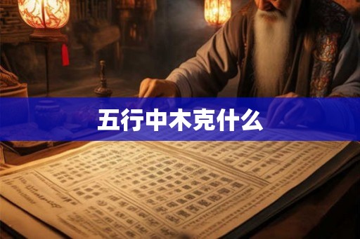 五行中木克什么
