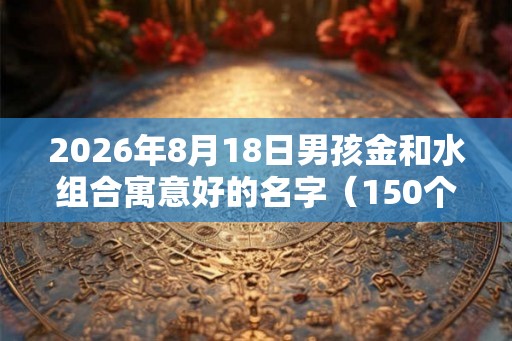 2026年8月18日男孩金和水组合寓意好的名字（150个精选）