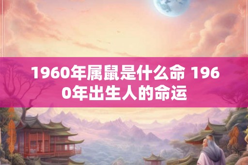 1960年属鼠是什么命 1960年出生人的命运