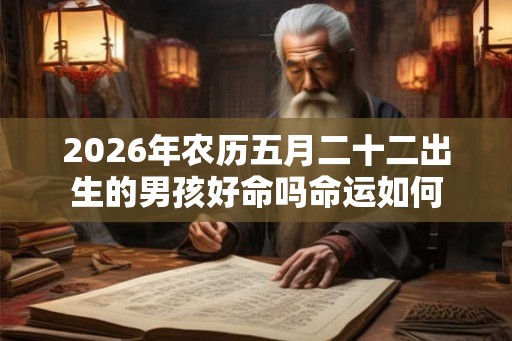 2026年农历五月二十二出生的男孩好命吗命运如何