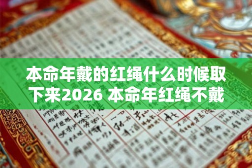 本命年戴的红绳什么时候取下来2026 本命年红绳不戴了怎么处理