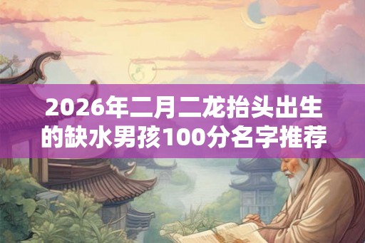 2026年二月二龙抬头出生的缺水男孩100分名字推荐 2026年二月二龙抬头出生的缺水男孩100分名字推荐