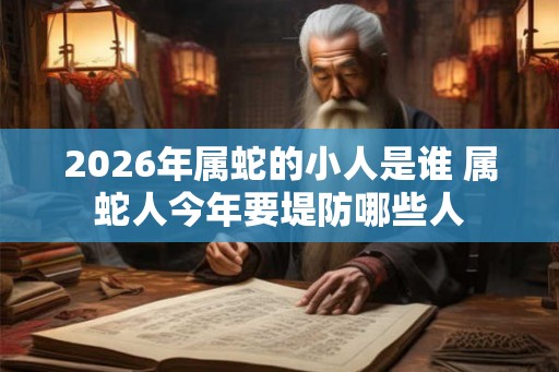 2026年属蛇的小人是谁 属蛇人今年要堤防哪些人