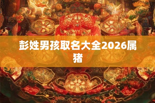 彭姓男孩取名大全2026属猪