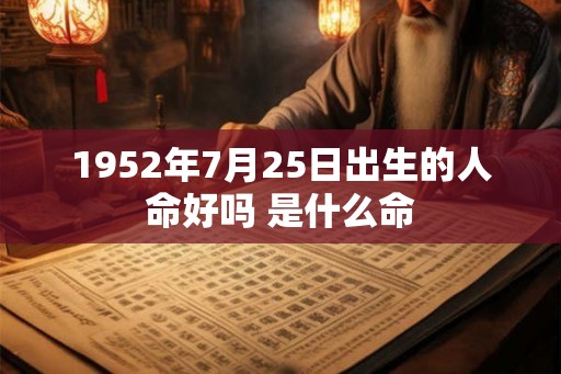 1952年7月25日出生的人命好吗 是什么命