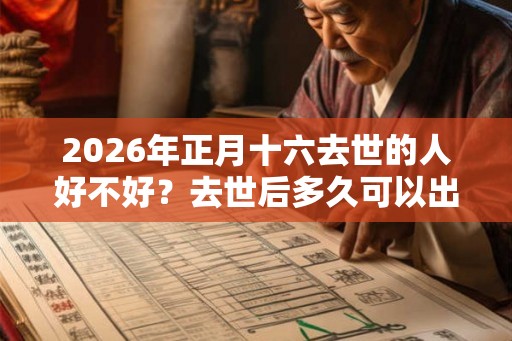 2026年正月十六去世的人好不好？去世后多久可以出殡？