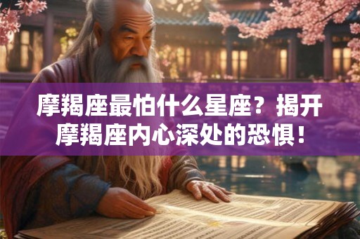 摩羯座最怕什么星座？揭开摩羯座内心深处的恐惧！
