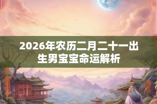 2026年农历二月二十一出生男宝宝命运解析