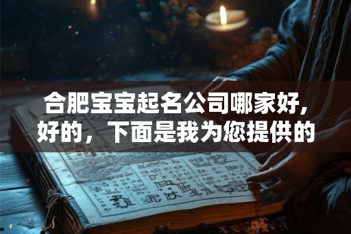 合肥宝宝起名公司哪家好,好的，下面是我为您提供的和