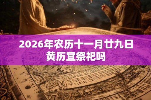 2026年农历十一月廿九日黄历宜祭祀吗