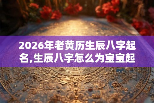 2026年老黄历生辰八字起名,生辰八字怎么为宝宝起名？