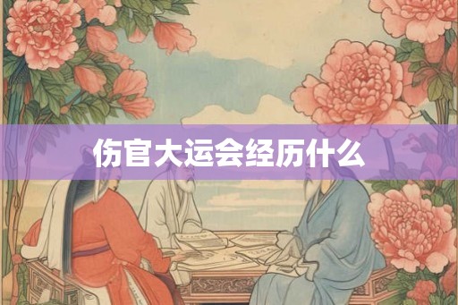 伤官大运会经历什么
