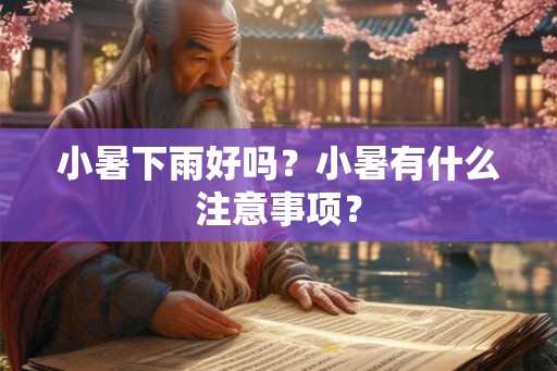 小暑下雨好吗？小暑有什么注意事项？