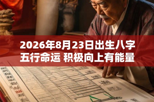 2026年8月23日出生八字五行命运 积极向上有能量