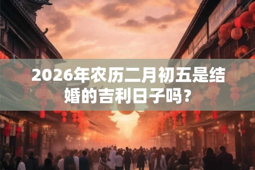 2026年农历二月初五是结婚的吉利日子吗？