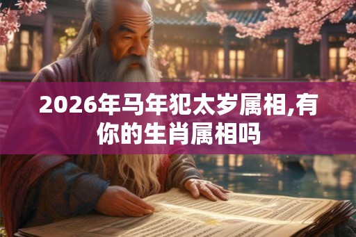 2026年马年犯太岁属相,有你的生肖属相吗