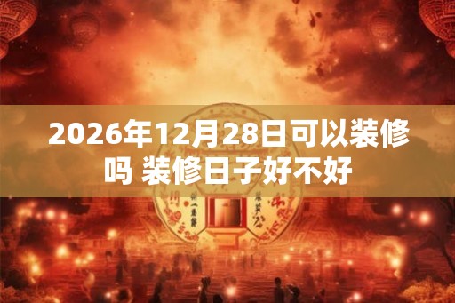 2026年12月28日可以装修吗 装修日子好不好