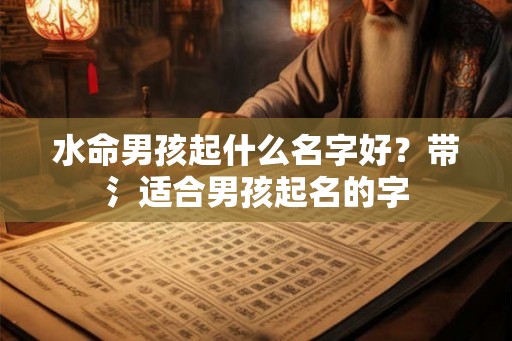 水命男孩起什么名字好？带氵适合男孩起名的字