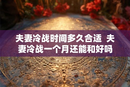 夫妻冷战时间多久合适  夫妻冷战一个月还能和好吗