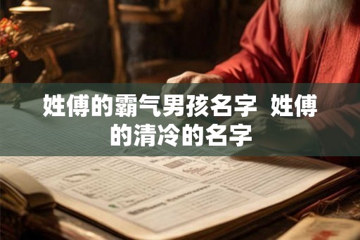 姓傅的霸气男孩名字  姓傅的清冷的名字