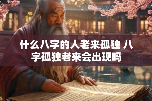 什么八字的人老来孤独 八字孤独老来会出现吗 什么八字的人老来孤独 八字孤独老来会出现吗