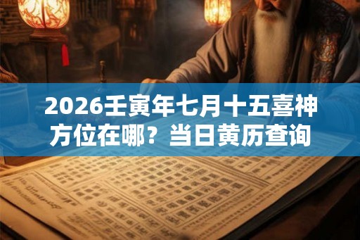 2026壬寅年七月十五喜神方位在哪？当日黄历查询