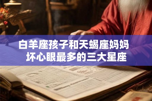 白羊座孩子和天蝎座妈妈  坏心眼最多的三大星座