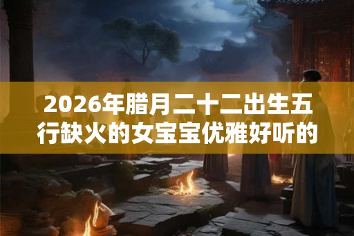 2026年腊月二十二出生五行缺火的女宝宝优雅好听的名字