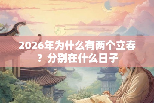 2026年为什么有两个立春?分别在什么日子 2026年为什么有两个立春?分别在什么日子
