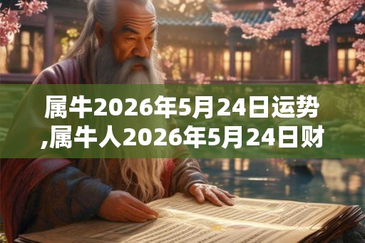 属牛2026年5月24日运势,属牛人2026年5月24日财运,生肖牛2026年5月24日运势