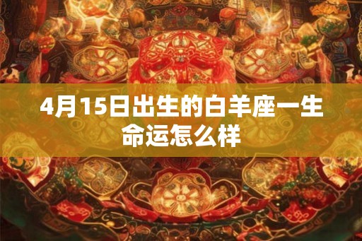 4月15日出生的白羊座一生命运怎么样