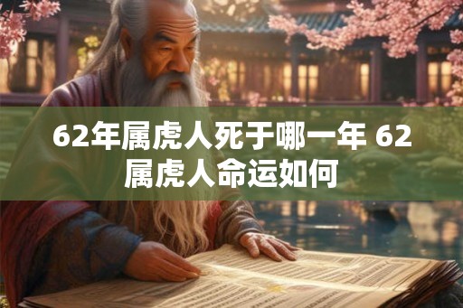 62年属虎人死于哪一年 62属虎人命运如何 62年属虎人死于哪一年 62属虎人命运如何