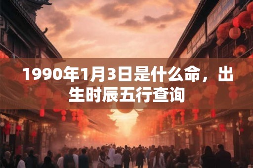 1990年1月3日是什么命,出生时辰五行查询 1990年1月3日是什么命,出生时辰五行查询