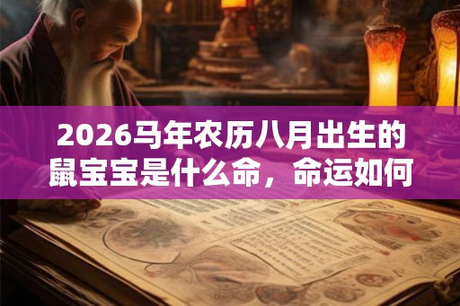 2026马年农历八月出生的鼠宝宝是什么命，命运如何？