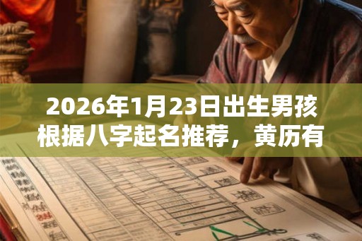 2026年1月23日出生男孩根据八字起名推荐，黄历有何宜忌？