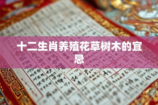 十二生肖养殖花草树木的宜忌