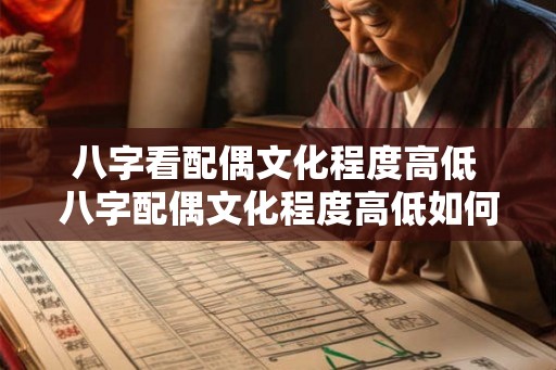 八字看配偶文化程度高低 八字配偶文化程度高低如何看