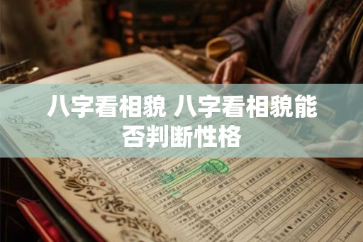 八字看相貌 八字看相貌能否判断性格