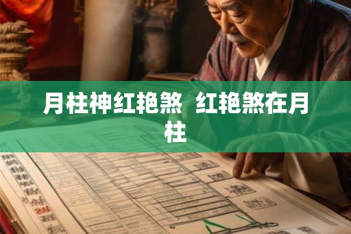 月柱神红艳煞  红艳煞在月柱