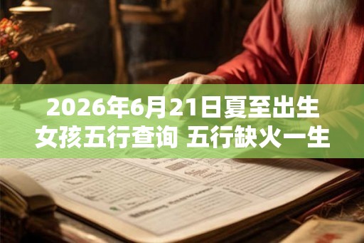 2026年6月21日夏至出生女孩五行查询 五行缺火一生富贵