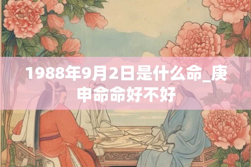 1988年9月2日是什么命_庚申命命好不好