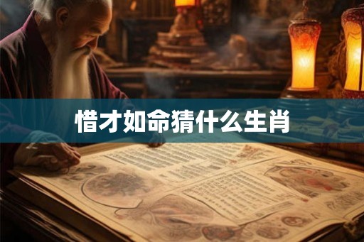 惜才如命猜什么生肖