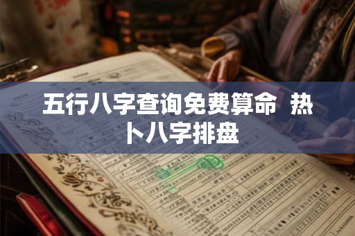 五行八字查询免费算命  热卜八字排盘