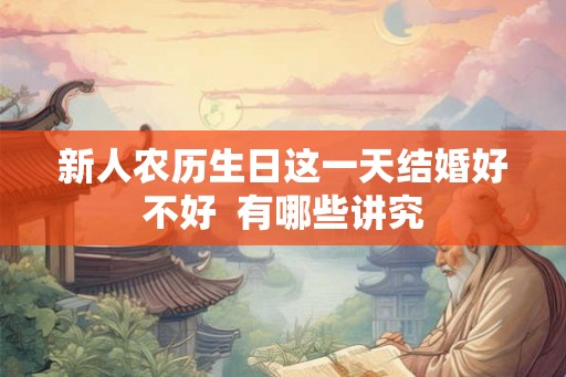 新人农历生日这一天结婚好不好  有哪些讲究